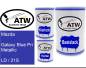 Preview: Mazda, Galaxy Blue Pri Metallic, LD / 21S: 500ml Lackdose + 500ml Klarlack + 250ml Härter - Set, von ATW Autoteile West.
